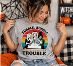 Load image into Gallery viewer, HOCUS POCUS - BUBBLE BUBBLE HERE COMES TROUBLE T-SHIRT
