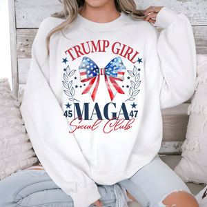 TRUMP GIRL MAGA SOCIAL CLUB / MAKE AMERICA GREAT AGAIN SWEATSHIRT