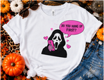 Load image into Gallery viewer, FUNNY SCARY MOVIE T-SHIRT - YOU HANG UP FIRST - SCREAM
