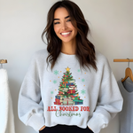 Load image into Gallery viewer, ALL BOOKED UP FOR CHRISTMAS TREE / CHRISTMAS SWEATSHIRT
