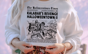 Halloween Town Times Newspaper - Sublimation Crewneck Sweatshirt