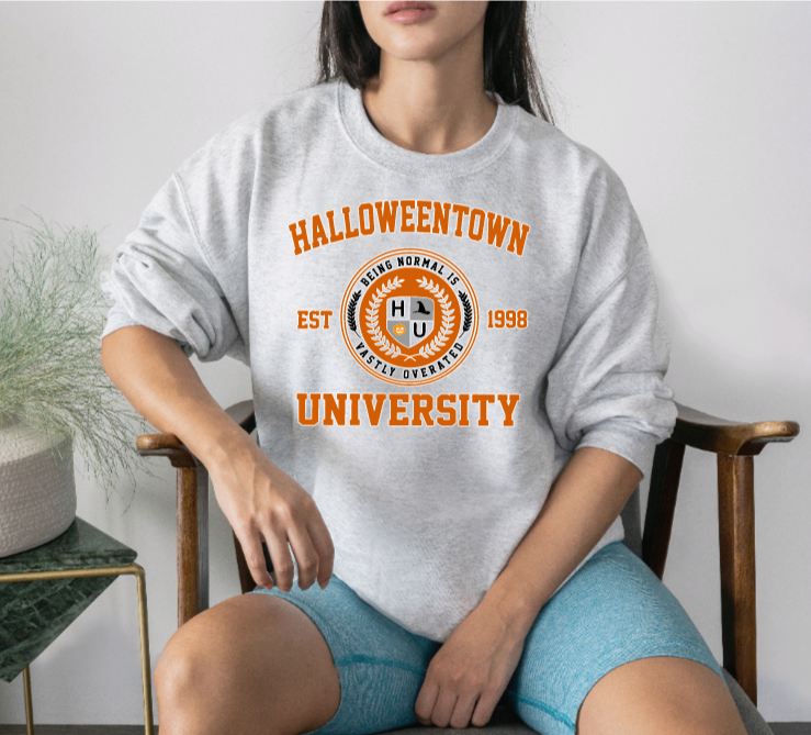 Halloween Town University - Being Normal Is Vastly Overrated - Sublimation Crewneck Sweatshirt