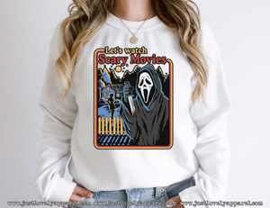 Let's Watch Scary Movies, Ghostface - Sublimation Crewneck Sweatshirt