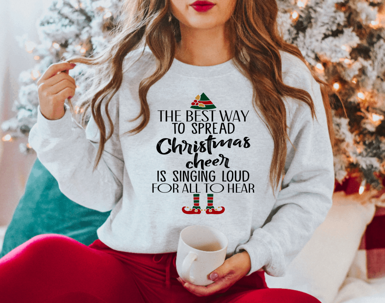 BEST WAY TO SPREAD CHRISTMAS CHEER CREWNECK SWEATSHIRT