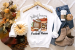Load image into Gallery viewer, FALLING LEAVES AND FOOTBALL PLEASE SWEATSHIRT
