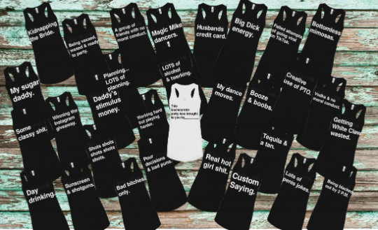 CARDS AGAINST HUMANITY - CAH -  THEMED BACHELORETTE RACERBACK FITTED TANK TOP