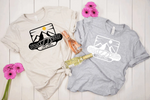 Load image into Gallery viewer, SKI SNOWBOARDING - SNOW BUNNY - GLAMPING - MOUNTAIN GROUP TRIP -  THEMED BACHELORETTE T-SHIRT
