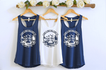 Load image into Gallery viewer, LAKE TRIP - LAKE LIFE / LAKE WIFE - IN THE LAKE TIPSY  -  THEMED BACHELORETTE RACERBACK FITTED TANK TOP
