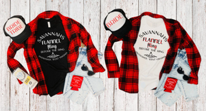 FLANNEL FLING BEFORE THE RING - GLAMPING - MOUNTAIN GROUP TRIP -  THEMED BACHELORETTE T-SHIRT